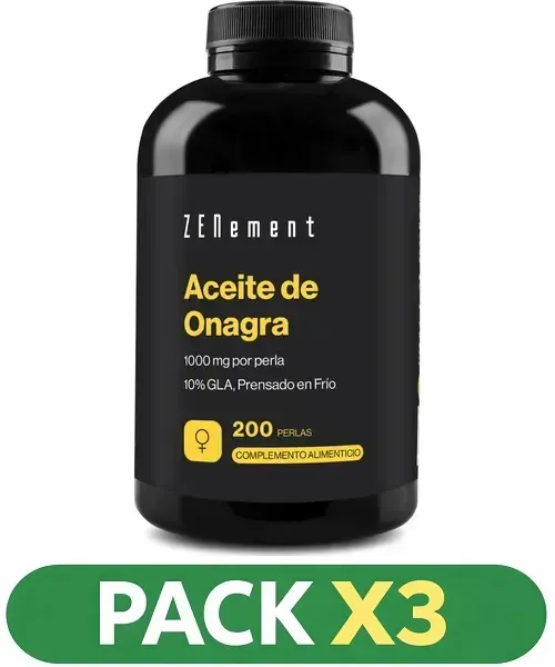 Pack x3 Aceite de Onagra - Zenement - 200 perlas