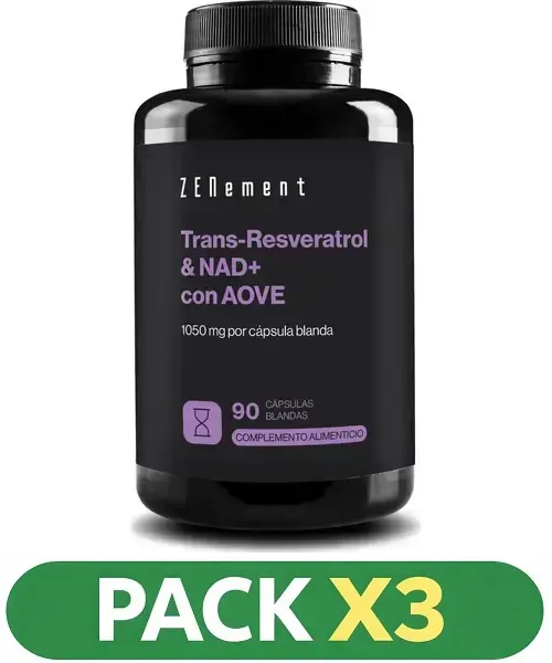 Pack x3 Trans-Resveratrol & NAD - Zenement - 90 perlas