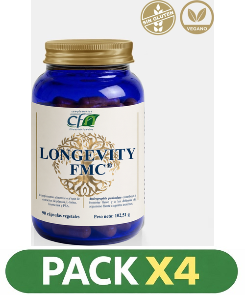 Pack x4 Longevity FMC - CFN - 90 Cápsulas vegetales