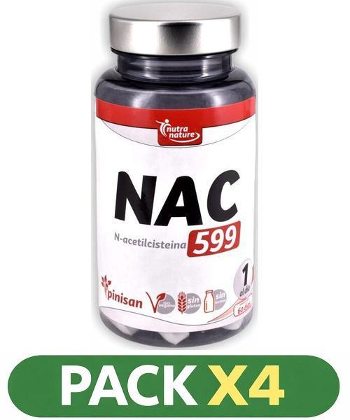 Pack x4 NAC 599 - Equisalud - 60 cápsulas