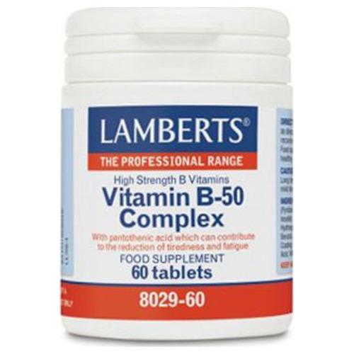 Vitamina B50 Complex - Lamberts - 60 comprimidos