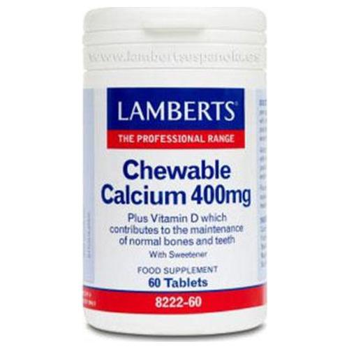 Calcio Masticable 400 mg - Lamberts - 60 comprimidos