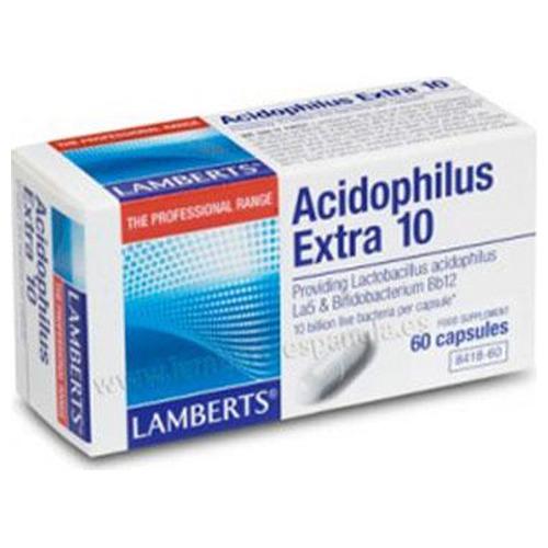 Acidophilus Extra 10 - Lamberts - 60 cápsulas