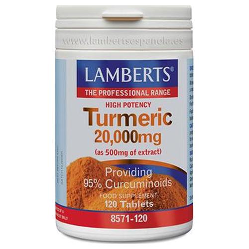 Cúrcuma 20.000 mg - Lamberts - 120 comprimidos